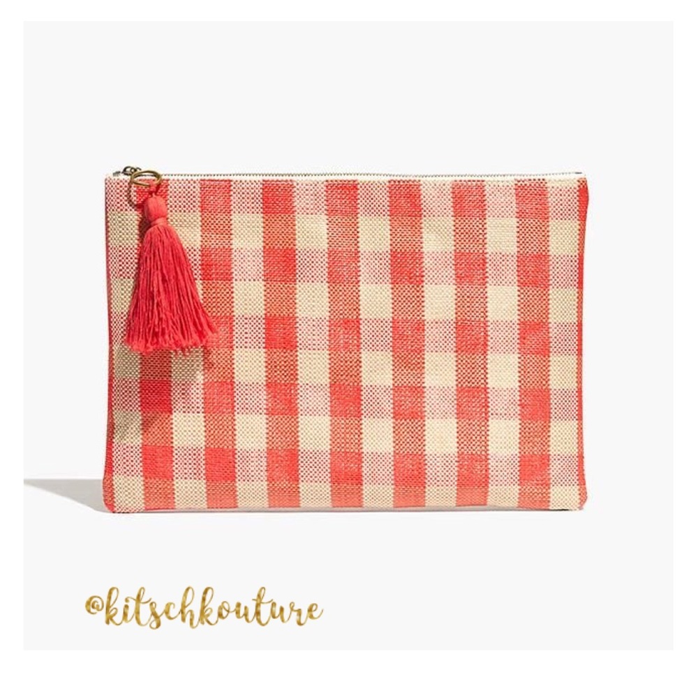Madewell Reversible Checked Pouch